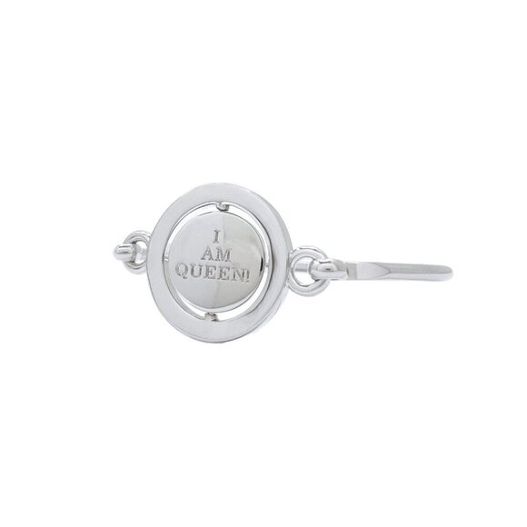 Carolee Leo Zodiac Sign Silver Tone Double Sided Charm Bangle Bracelet - Picture 2 of 6